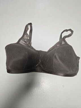 Ambrielle Full Coverage Wireless Brown With Lace Edgy Bra Size XXL